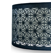 Geometric Dual Layer Fabric Lampshade with Suspension